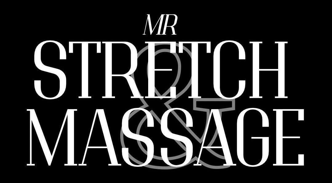 Logo de Mr Stretch & Massage à Tarnos, Nouvelle-Aquitaine, FR, affiché sur fond noir élégant.