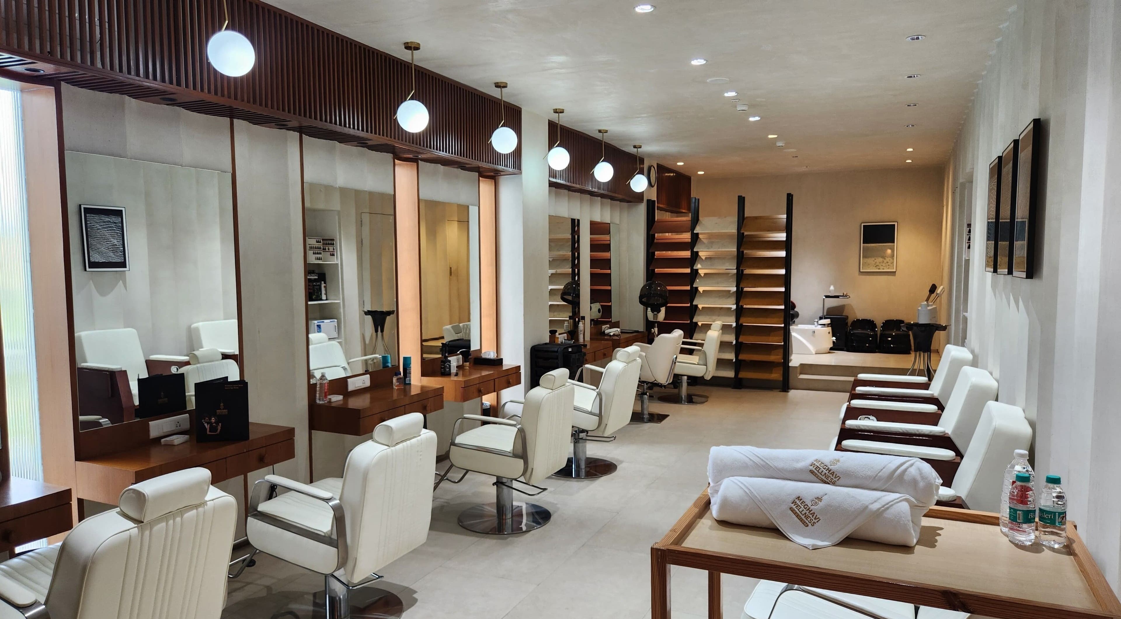 Luxurious interior of Meghavi Wellness Spa at The Belvedere Golf and Country Club, Ahmedabad, Gujarat, IN.