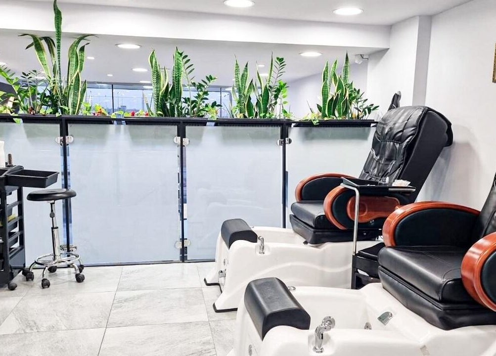 Luxurious pedicure chairs at Salon and Spa Elegant, Al Mubarraz, Eastern Province, SA.