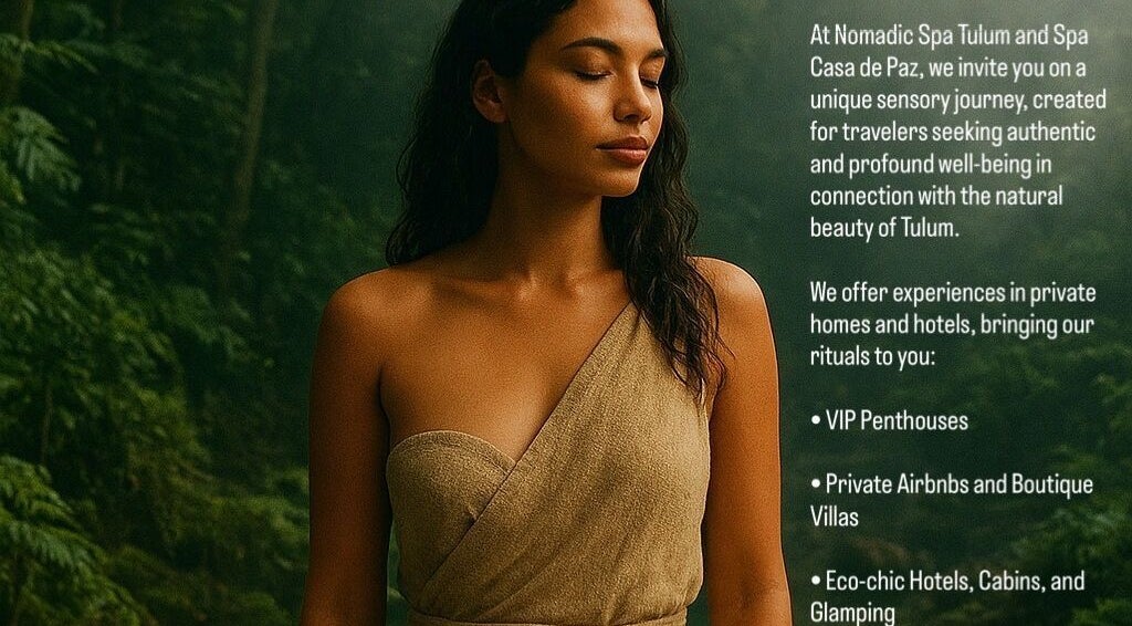 Mujer meditando en la selva en Spa Casa De Paz, Tulum, Quintana Roo, MX.