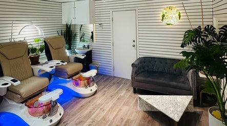 View Beauty Salon and Spa's elegant lounge with plush pedicure chairs in Vancouver, British Columbia, CA.