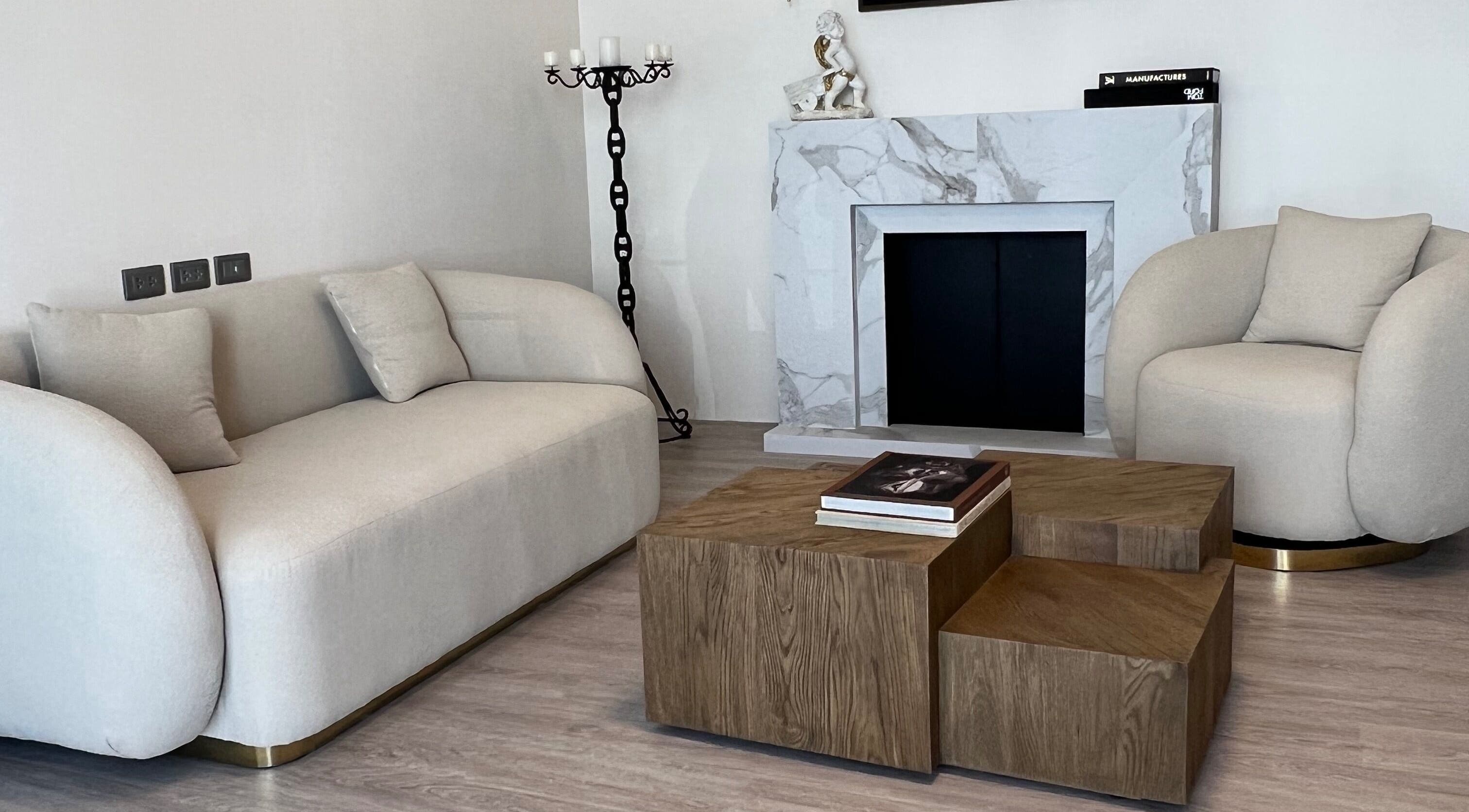 Elegant lounge area at Velvet Waxing Thalang in Choeng Thale, Phuket, TH with chic seating and marble decor.