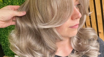 Elegant silver hair styled in waves at STUDIO twenty two, Pontypool, Wales, GB.