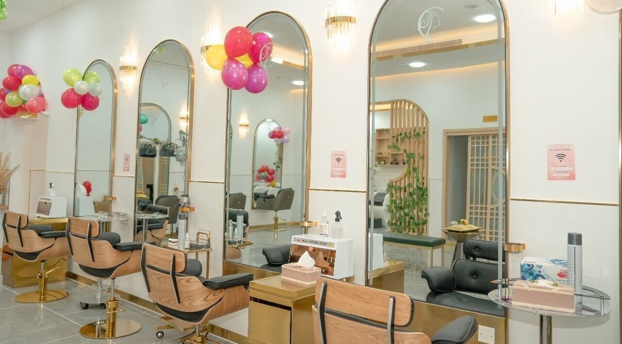 Luxurious styling chairs and mirrors at Companian Beauty Salon & Spa (Silicon Central Mall), Dubai, Dubai, AE.