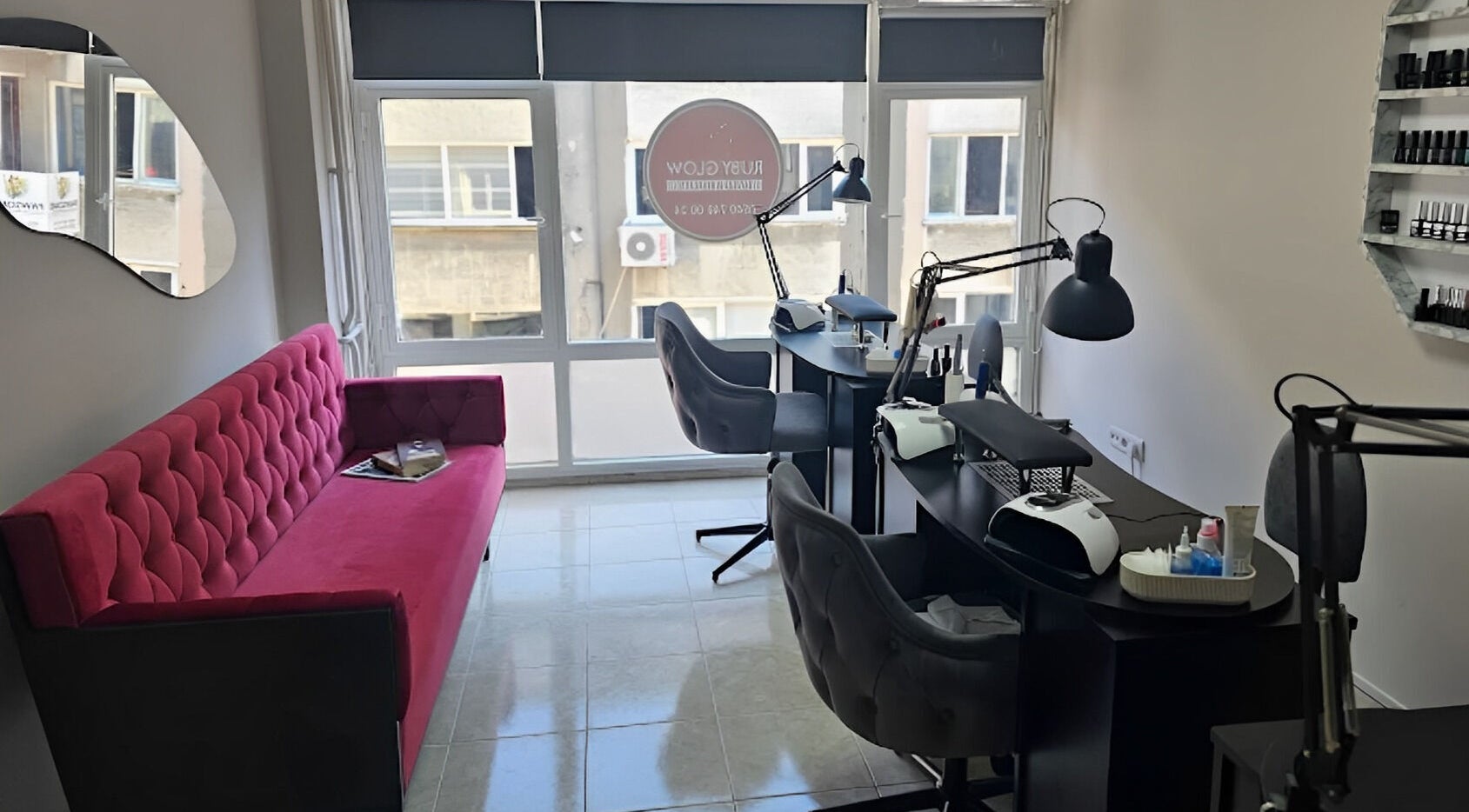 Inviting interior of Ruby Glow Nails & Beauty Kadıköy, İstanbul, İstanbul, TR. Bright and welcoming.