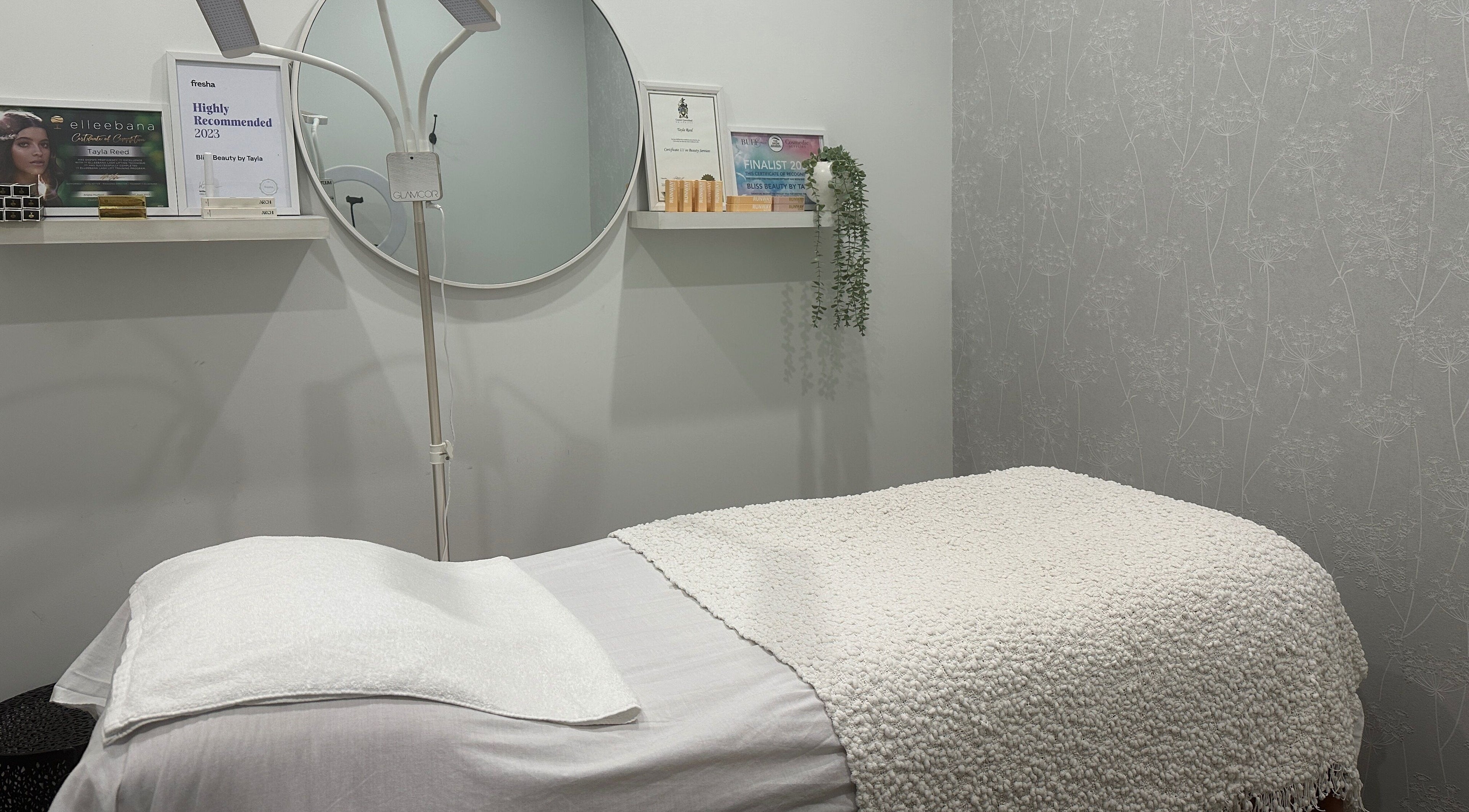 Cozy treatment room at Bliss Beauty by Tayla in Rockhampton City, Queensland, AU with elegant decor.