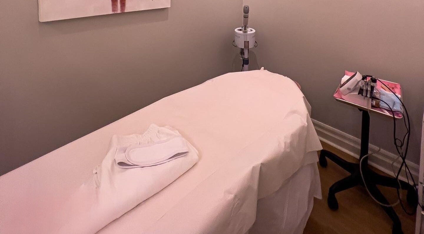 Relaxing treatment room at Royal Eden spa, Toronto, Ontario, CA. Perfect for rejuvenating beauty sessions.