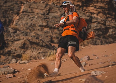 Trail runner in action, capturing the spirit of adventure at Farnborough Sports Massage, Farnborough, England, GB.