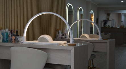 Modern nail station at Lounais - Formerly Guys and Dolls, Burton Upon Trent, England, GB, showcasing sleek design.