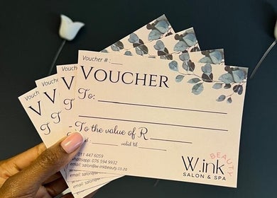 Elegant vouchers at Wink Beauty Salon & Spa, Sandton, Gauteng, ZA, perfect for beauty treatments and spa days.
