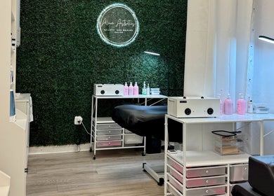 Modern treatment room at Allure Aesthetics Beauty and Waxing Salon, Gilbert, Arizona, US with sleek decor.