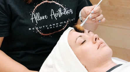 Facial treatment at Allure Aesthetics Beauty and Waxing Salon in Gilbert, Arizona, US, enhancing relaxation.