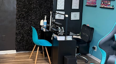 Bright and modern beauty nook at Lyla Brows & Beauty, Deerfield Beach, Florida, US, featuring stylish decor.