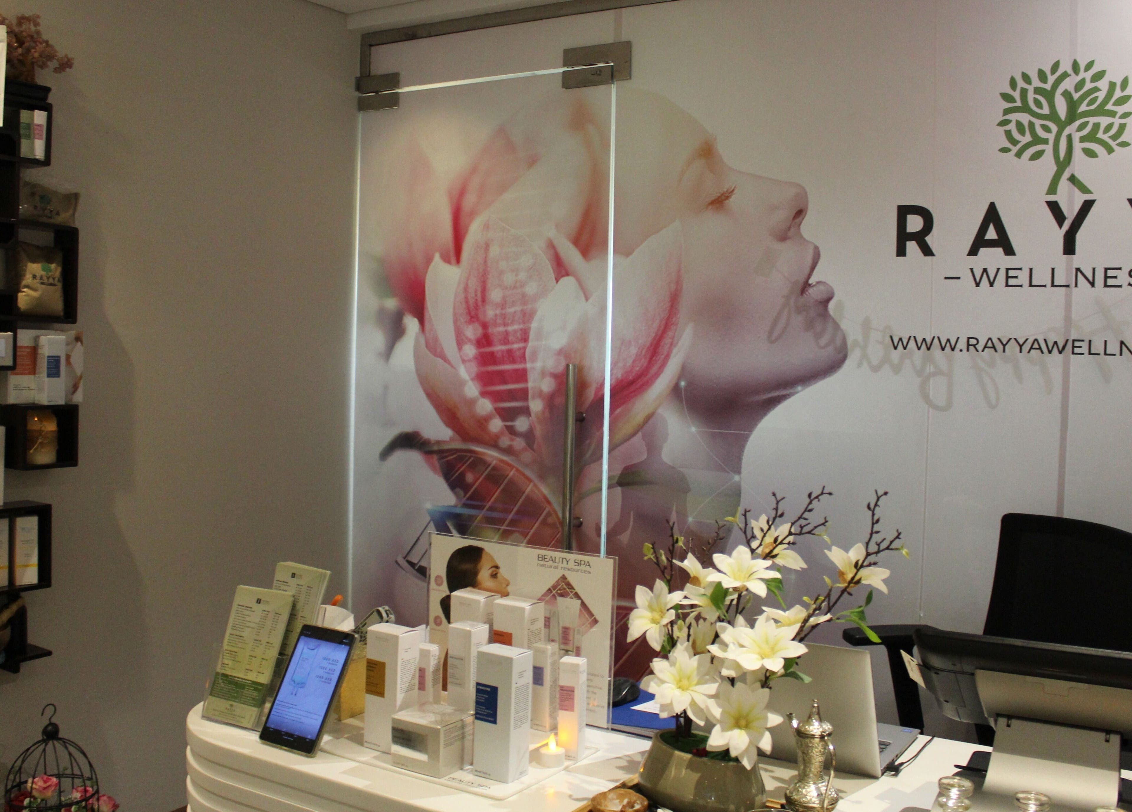 Entrance of Rayya Wellness, the First Collection | Business Bay, showcasing elegant decor in Dubai, Dubai, AE.