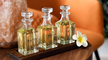 Essential oil bottles at Rayya Wellness TFC Waterfront in Dubai, Dubai, AE, enhancing relaxation and well-being.