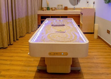 Relaxing spa room at Doubletree by Hilton- Bay Square, Business Bay, Dubai offering luxurious wellness experience.