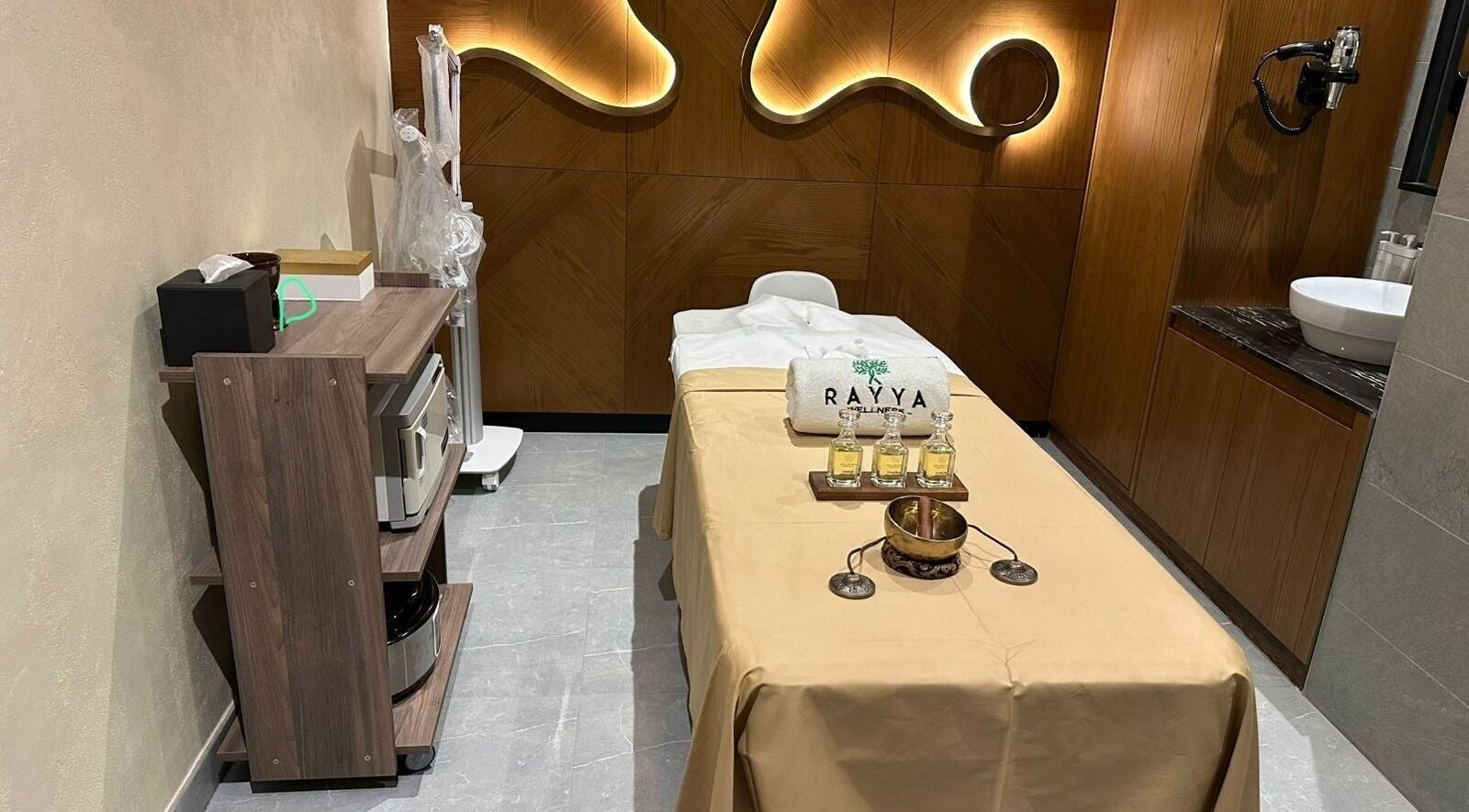 Tranquil spa room at Rayya Wellness, Grand Millennium, Business Bay, Dubai, AE.