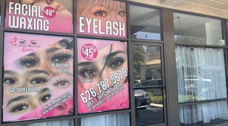 Exterior of Canny Beauty Lashes in San Dimas, California showcasing eyelash and waxing services.