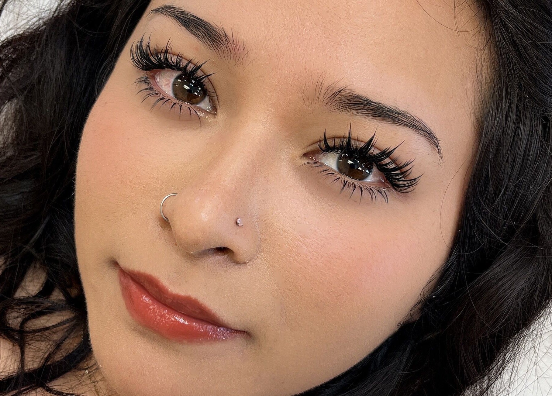 Close-up of elegant lash extensions at Canny Beauty Lashes (San Dimas), San Dimas, California, US.