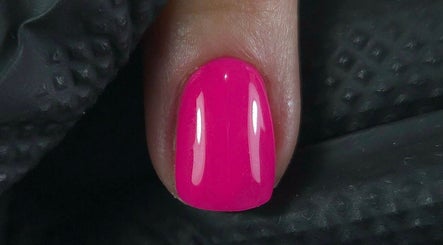 Vibrant pink nail art from Shardilly Nails in Hebburn, England, GB, showcases expert manicure skills.