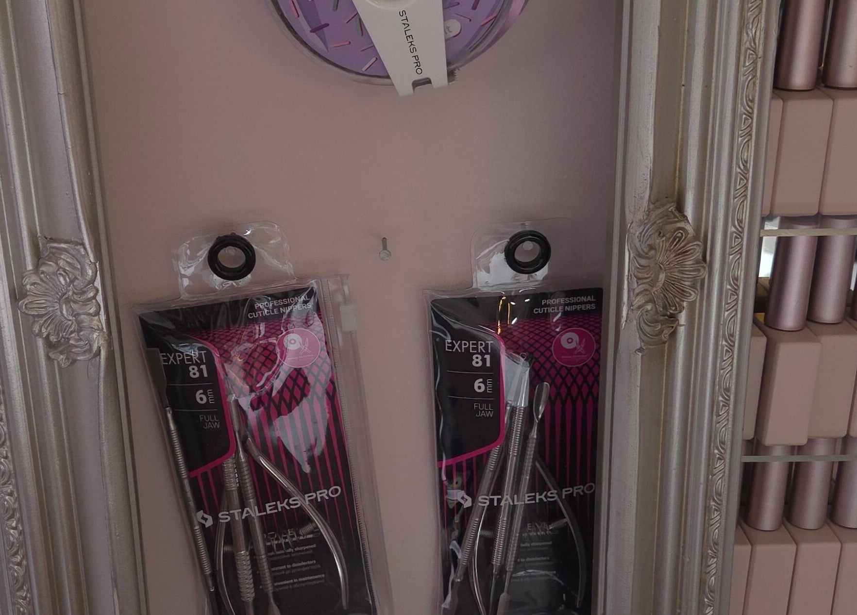 Professional nail tools displayed at Shardilly Nails, Hebburn, England, GB, featuring Expert 81 nippers.