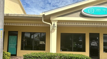 Exterior of a beauty venue near BelaVita Wellness in Winter Garden, Florida, US with spa signage.
