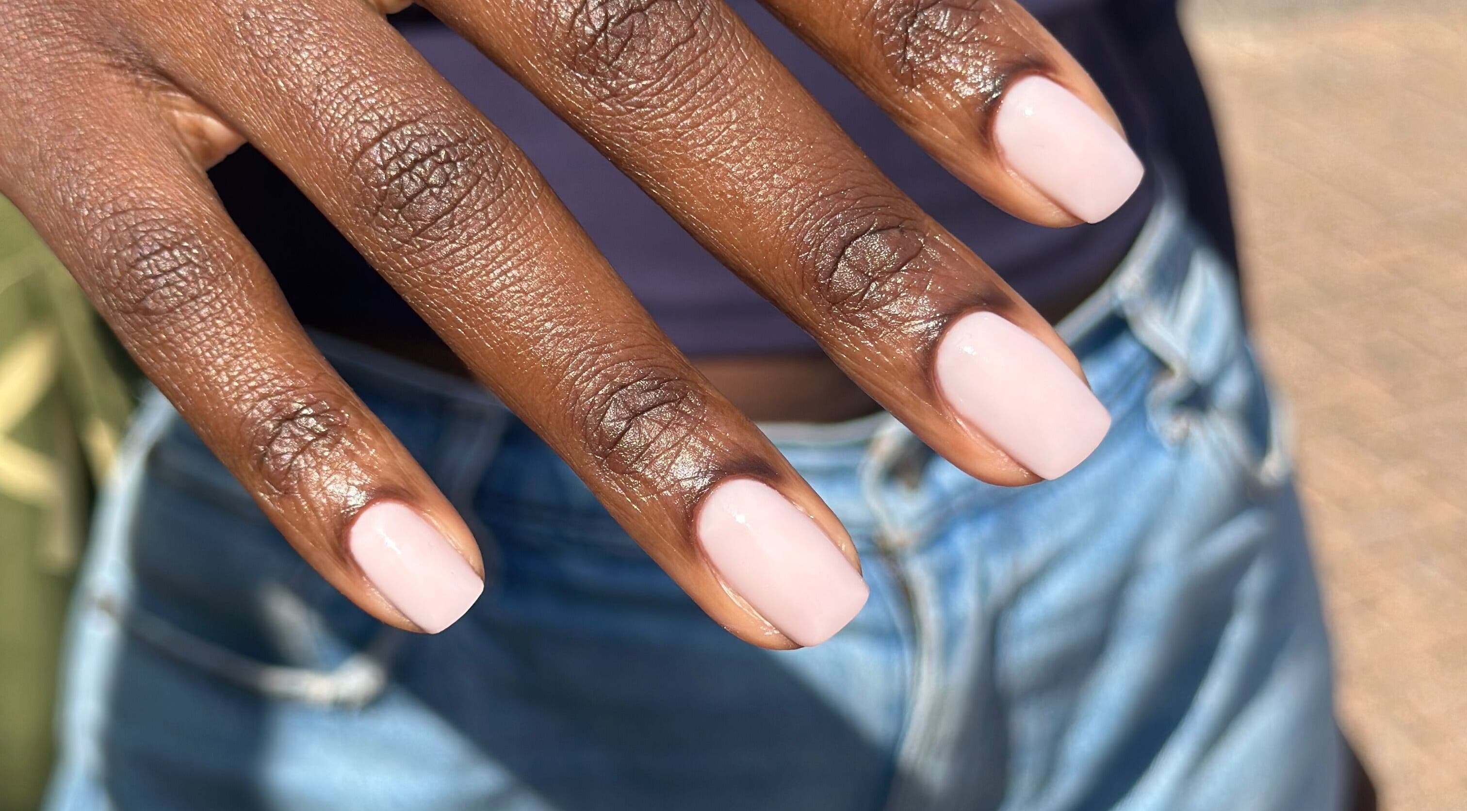 Elegant nude manicure by Nails By Cátia Patrícia in Edgware, England, GB, showcasing stylish nail design.