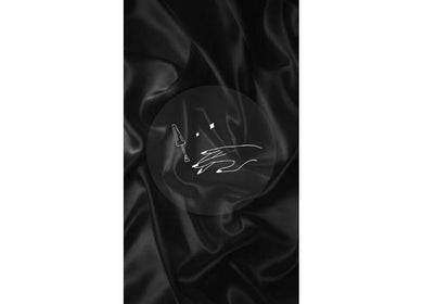 Elegant manicure silhouette on black satin background at Lusy Beauty Studio, Sun Valley, California, US.