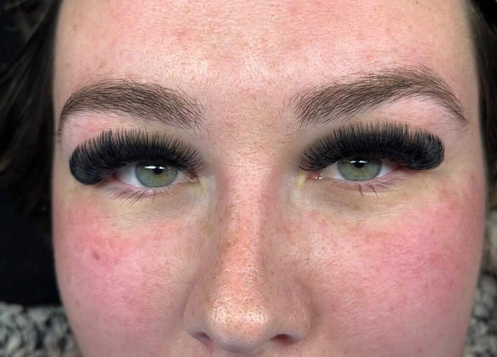 Close-up of dramatic lashes at Lashes on the run by Jess Geelong Salon, Corio, Victoria, AU.