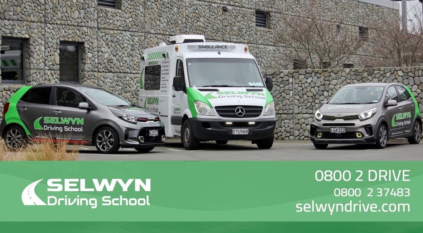 NZ Drive - Selwyn Driving School vehicles in Rolleston, Canterbury, NZ, showcasing a learner-friendly environment.