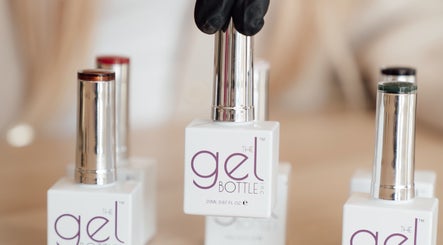 Gel bottles on display at Nails By Lucy Walsh, Llansamlet, Wales, GB.