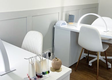 Elegant manicure stations at Sassy Beauty Collective Derby, where beauty meets comfort in Derby, England, GB.