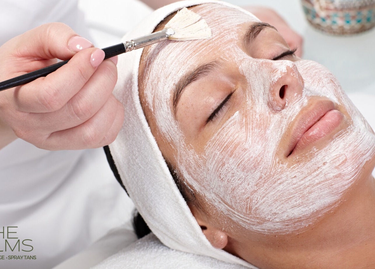 Luxurious facial treatment at The Palms Studio in Waihi, Waikato, NZ offering relaxation and rejuvenation.