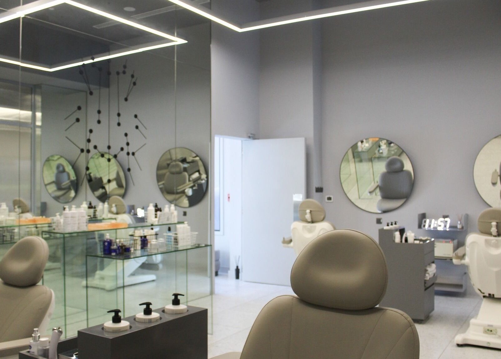 Modern treatment room at The Face Only, Dubai, Dubai, AE with state-of-the-art equipment and sleek decor.