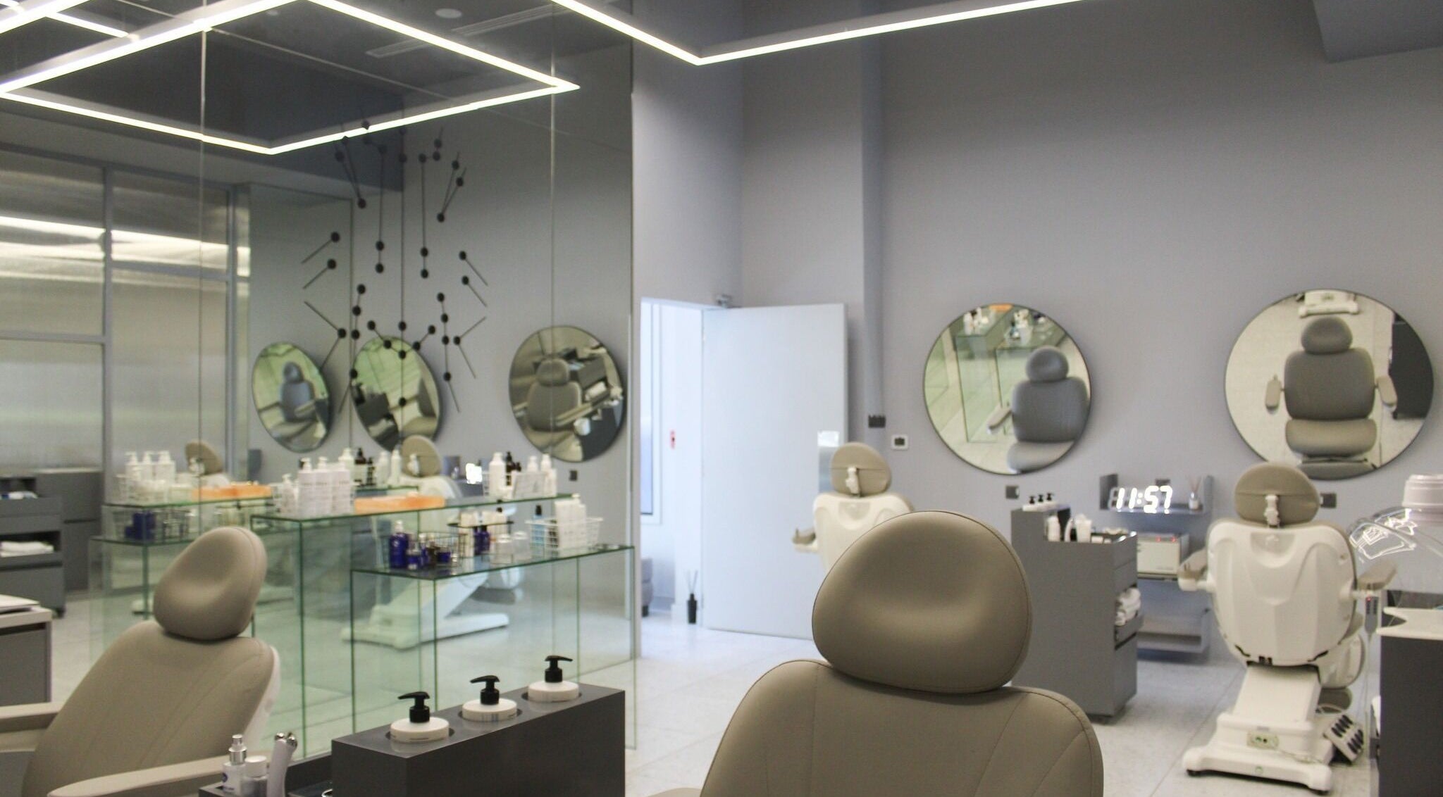 Modern treatment room at The Face Only, Dubai, Dubai, AE with state-of-the-art equipment and sleek decor.