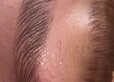 Perfectly groomed eyebrow treatment at Gee Gee's Beauty, Nantwich, England, GB, showcasing flawless results.