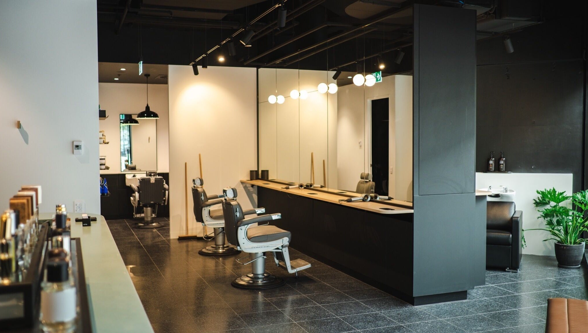 Modern interior of NOAH Canberra salon with stylish chairs in Canberra, Australian Capital Territory, AU.