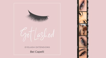Eyelash extensions at Get Lashed at Bei Capelli in Shirley, England, GB promoting elegant eye enhancements.