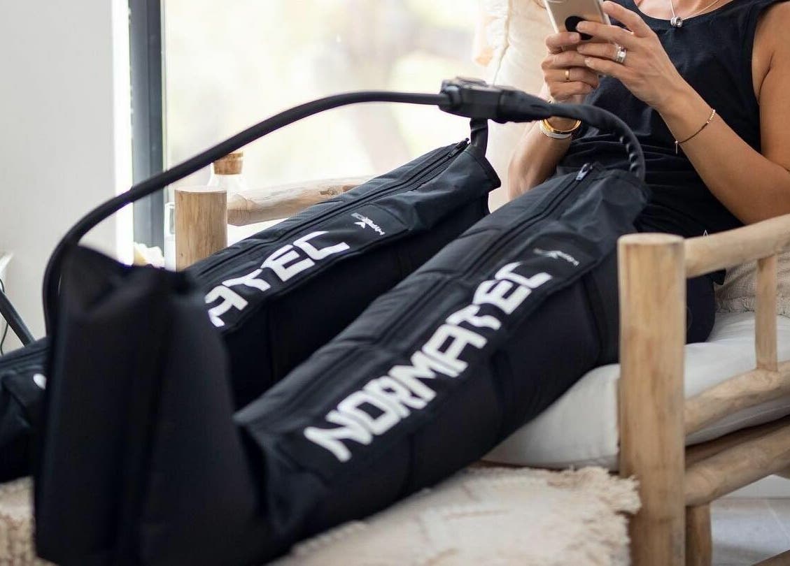 Compression therapy session at SOJO Essential Wellness, Botany, NSW, AU, enhancing relaxation and recovery.