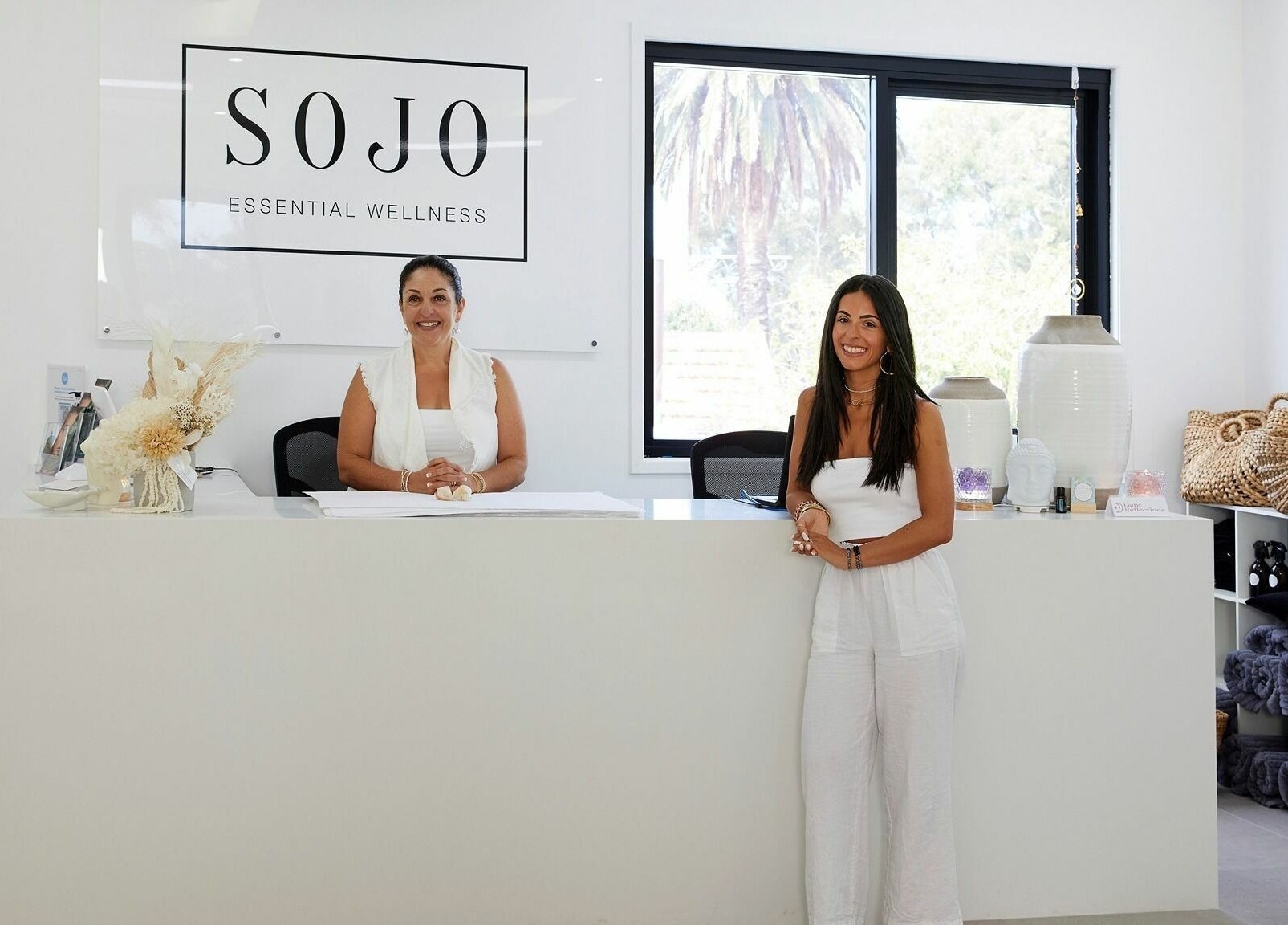 Welcoming reception area at SOJO Essential Wellness in Botany, NSW, AU with friendly staff.