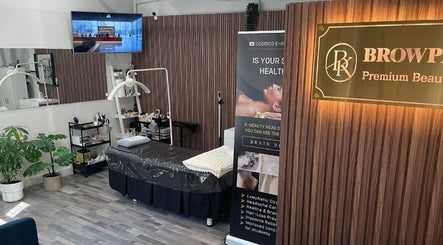 Elegant treatment room at Browpick Beauty Bar, Port Moody, British Columbia, CA with spa essentials and decor.