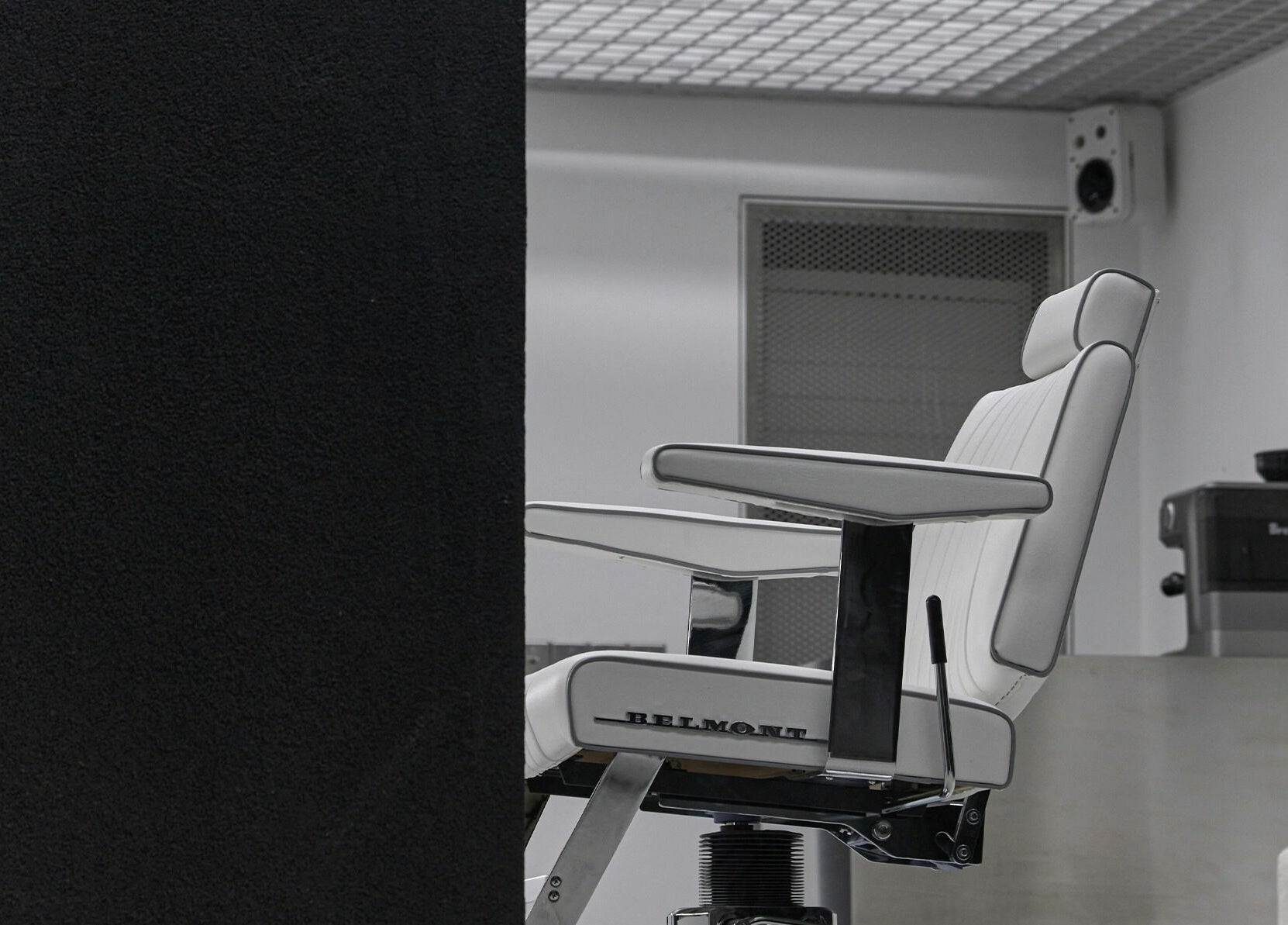 Chic hair salon chair at LEKKER Hongdae, Seoul, Seoul, KR. Modern design enhances relaxing ambiance.