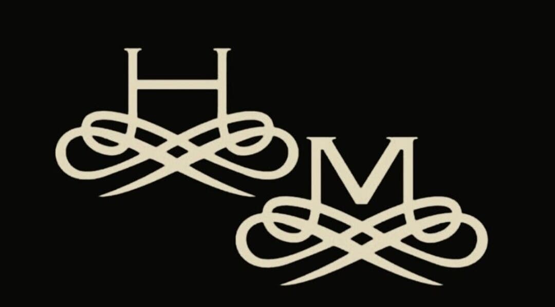 Elegant intertwined initials H and M representing Hair on Monaco in Zilzie, Australia, AU.
