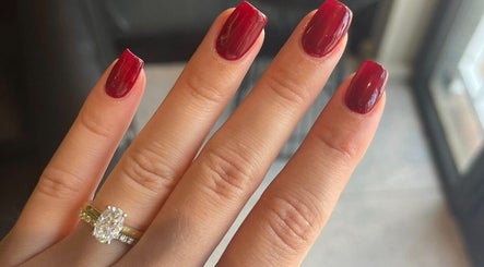 Elegant red manicure at Gosh Beauty (Gosh Nails 2nd Branch), Stellenbosch, Western Cape, ZA.