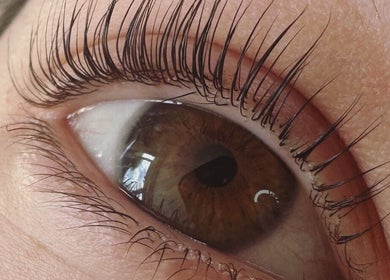Closeup of styled eyelash at Clarico Beautique, Stotfold, England, GB.