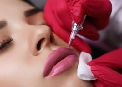 Lip enhancement procedure at Shape & Glow Aesthetics Birmingham, Birmingham, England, GB.