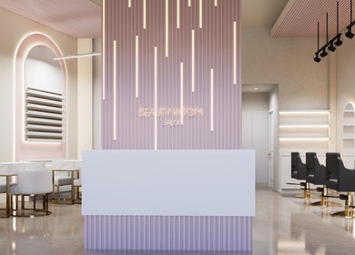Interior moderno de Beauty Room Fraijanes en Fraijanes, Guatemala, GT con sillas elegantes y decoración sofisticada.
