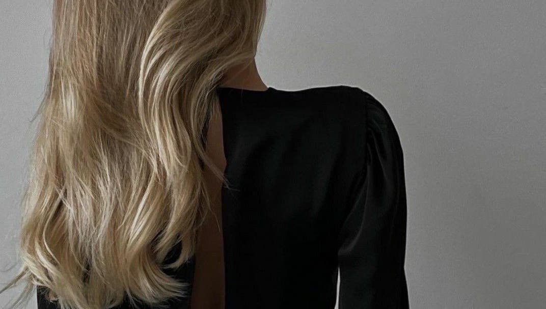 Flowing blonde waves styled at Morgan Brown hair and beauty ltd, Weymouth, England, GB.