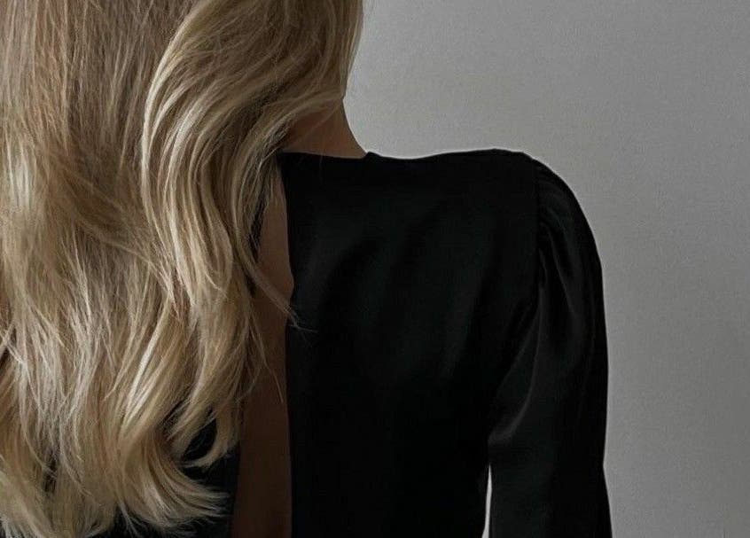 Flowing blonde waves styled at Morgan Brown hair and beauty ltd, Weymouth, England, GB.