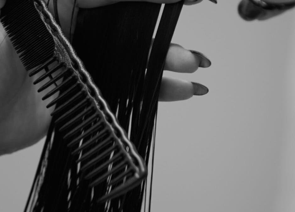 Hair styling at Morgan Brown hair and beauty ltd, Weymouth, England, GB.